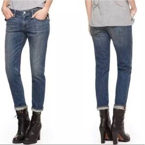 Paper Denim & Cloth Cropped Cuffed Blue Denim Jean